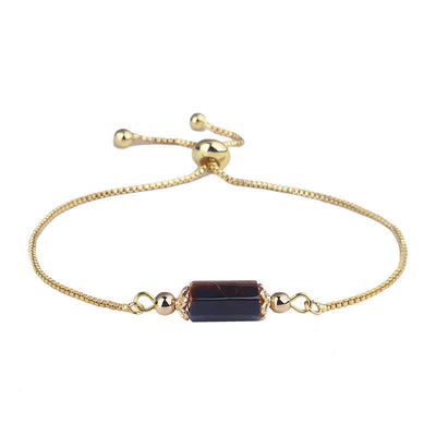 Olivenorma Delicate Natural Crystal Gold Chain Bracelet