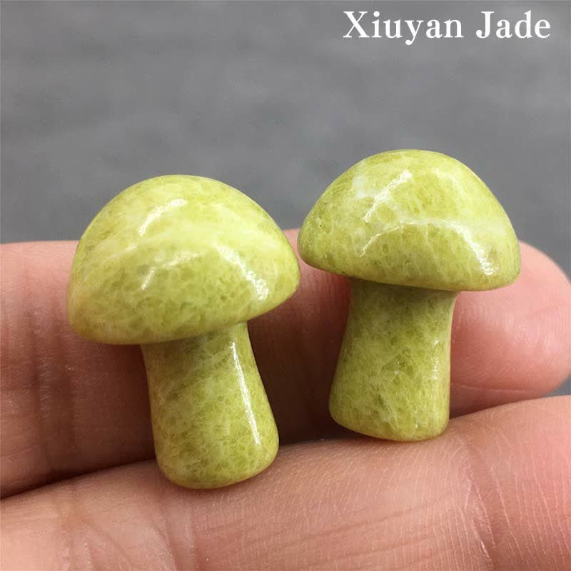 Olivenorma Natural Crystal Mini Mushroom Decoration