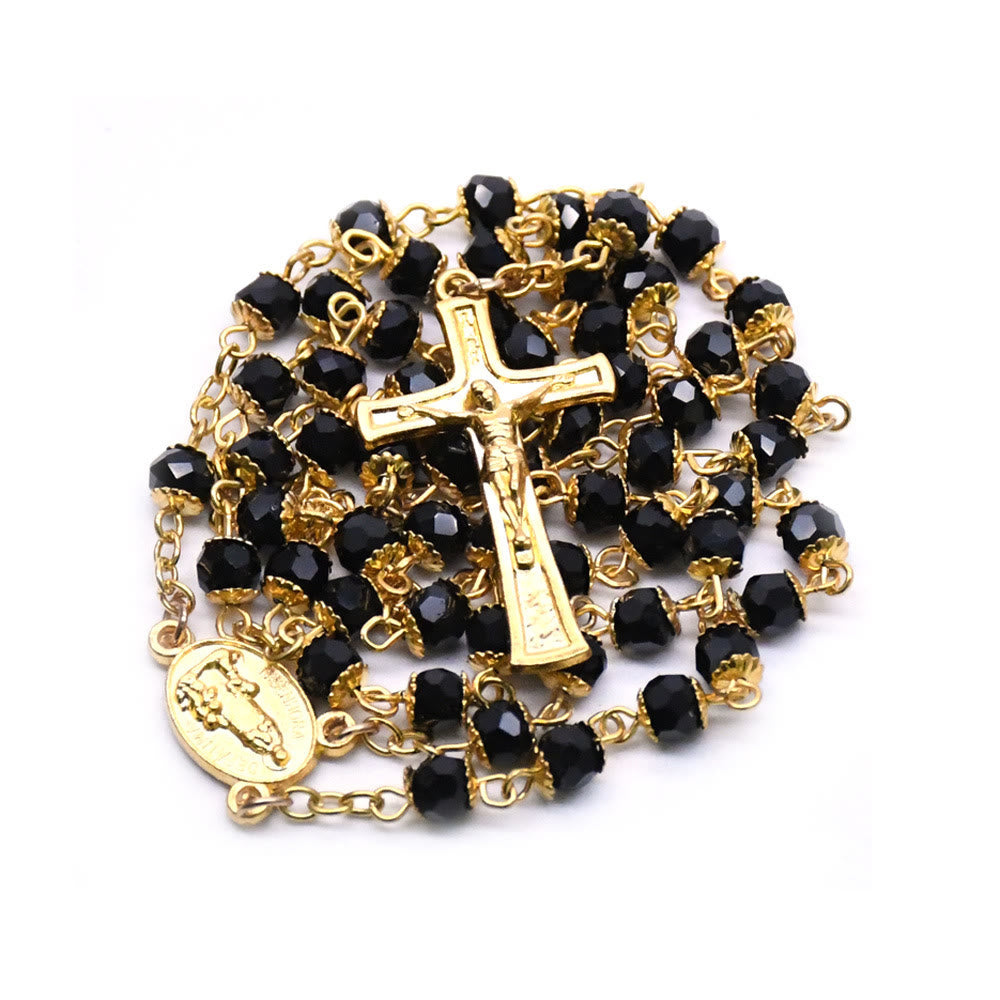 Olivenorma Obsidian Rosary Necklace