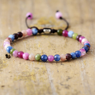 Olivenorma Natural Stone Beads Adjustable Braided Bracelet