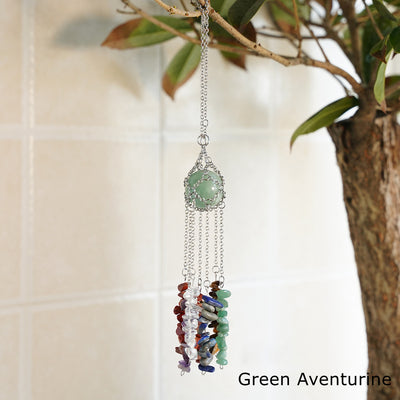 Olivenorma Hand-Woven Natural Crystal Hanging Pendan Wind Chime