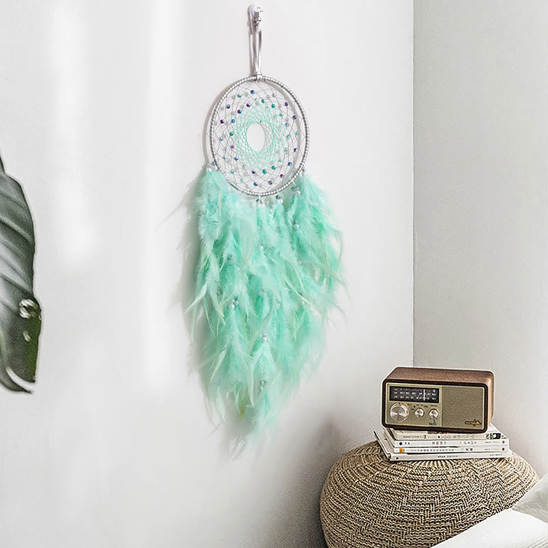 Olivenorma LED Light Up Handmade Feather Dream Catcher