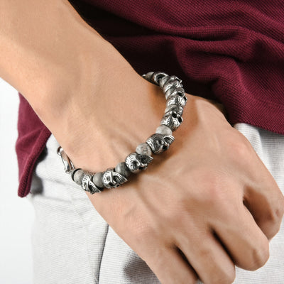 Olivenorma Natural Tiger Eye Handmade Stainless Steel Bracelet