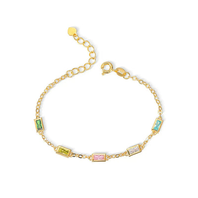 Olivenorma Personalized Rectangular Birthstone Bracelet