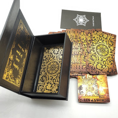 Olivenorma Antique Style Gold Foil Tarot Cards