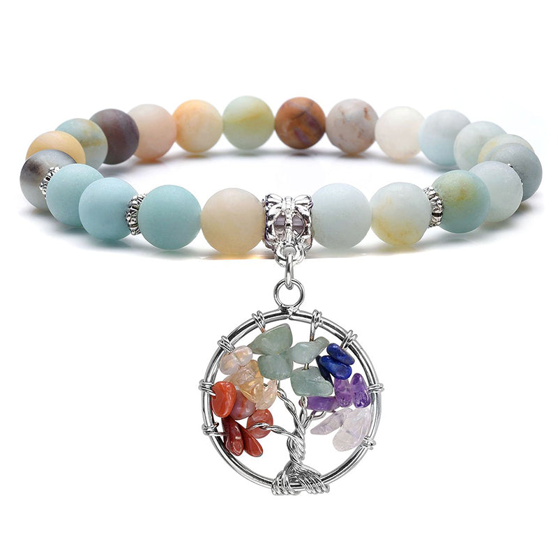 Chakra Tree Of Life Amethyst Bracelet