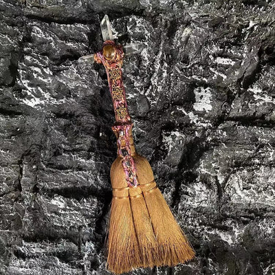 Olivenorma Crystal Broom Ritual Witch Ornamet