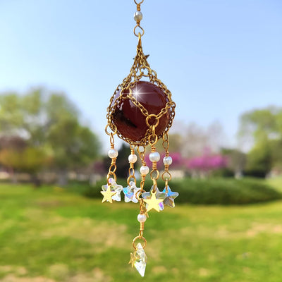 Olivenorma Natural Crystal Original Stone Hanging Pendant Wind Chime