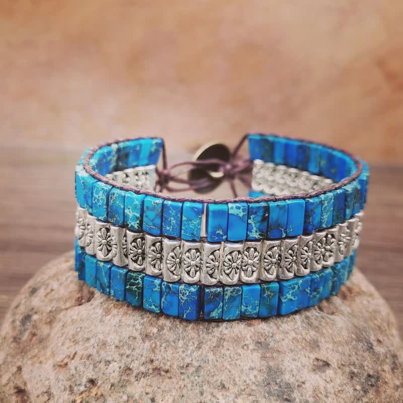 Olivenorma Emperor Stone Boho Adjustable Wrap Bracelet