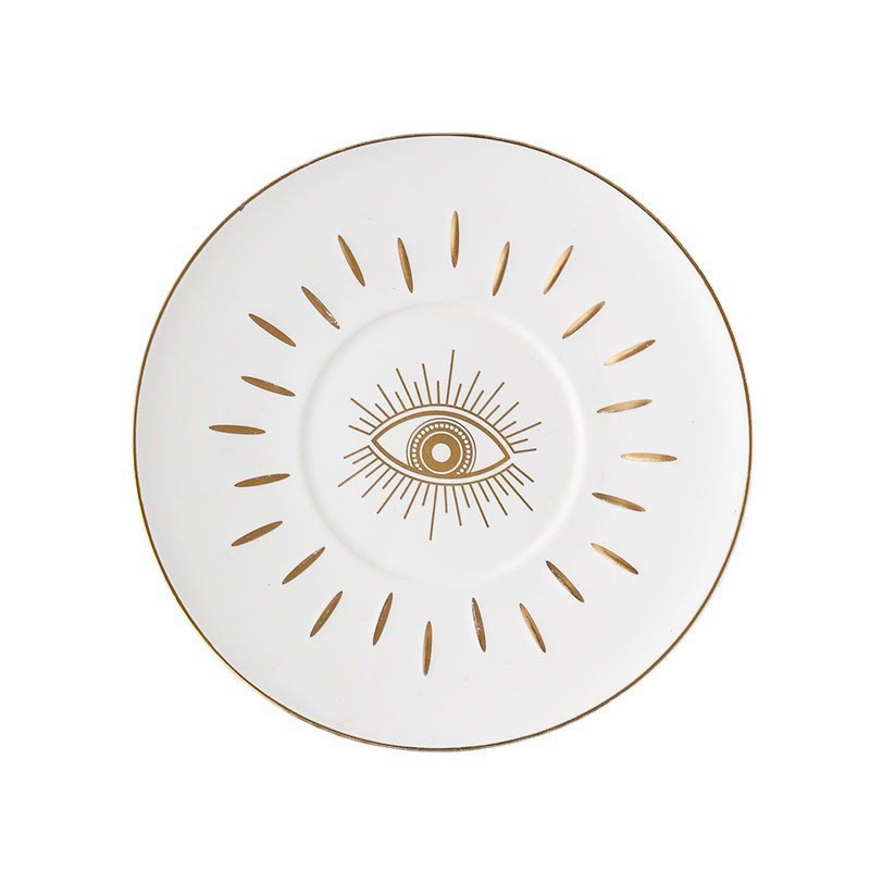 Olivenorma Evil Eye Ceramic Jewelry Storage Tray Coaster