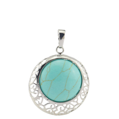 Olivenorma Round Crystal Genuine Stone Adjustable Necklace