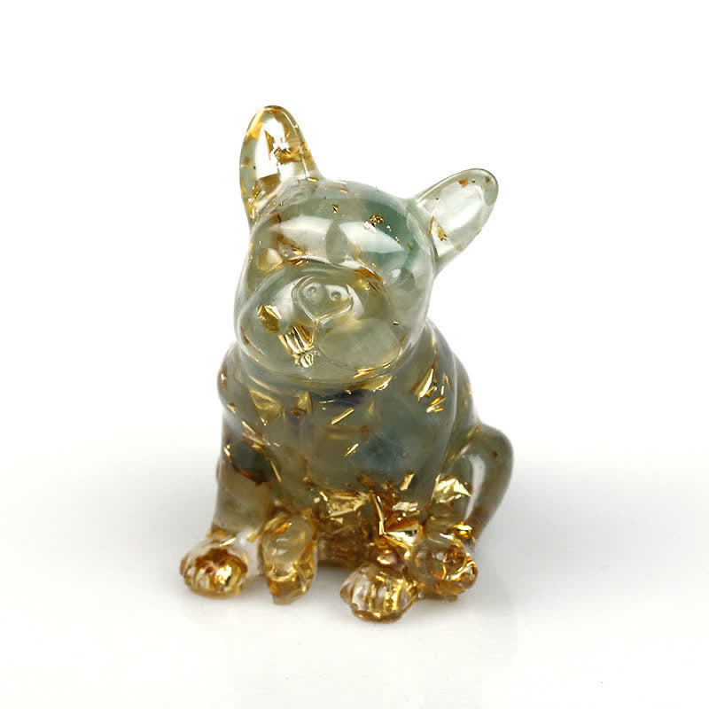 Olivenorma Crystal French Bulldog Gemstone Decoration