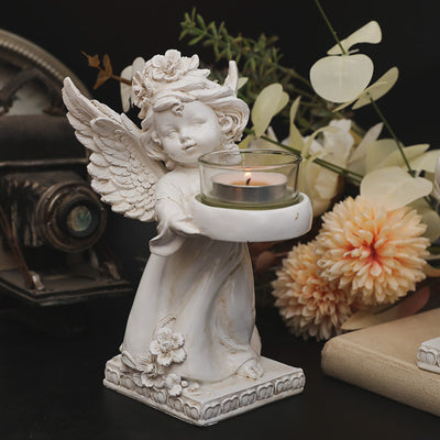 Olivenorma Resin Angel Desktop Ornaments Candle Holder