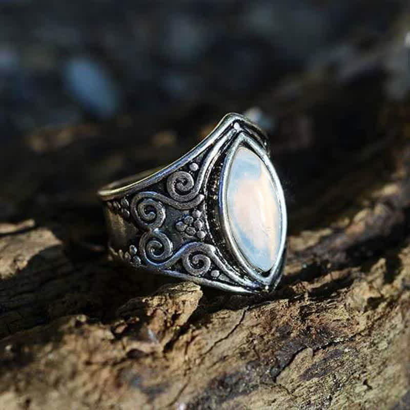 Olivenorma Moonstone Healing Protection Ring