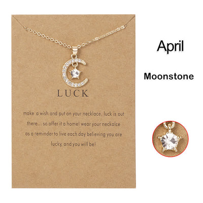 Olivenorma Month Birthstone Star Creative Necklace