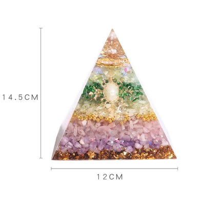 Olivenorma Handmade 12cm Energy Collector Orgone Pyramid