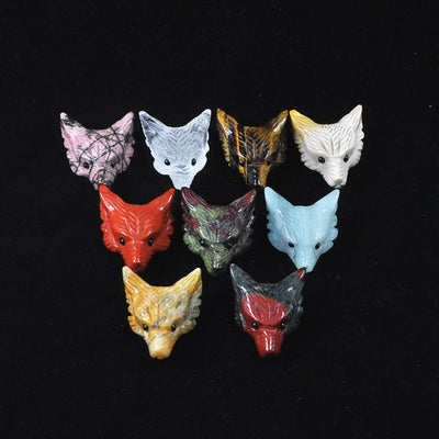 Olivenorma Natural Crystal Carved Wolf Head Accessory Gemstone Decoration - image 40