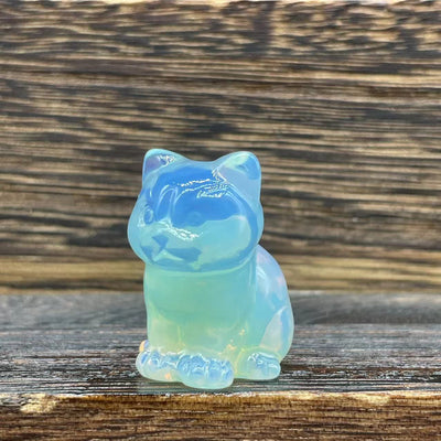 Olivenorma Natural Stone 1.2 Inch Cute Kitten Gemstone Decoration