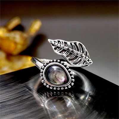 Olivenorma Bohemia Moonstone Vintage Leaf Ring - Moonstone - image 0