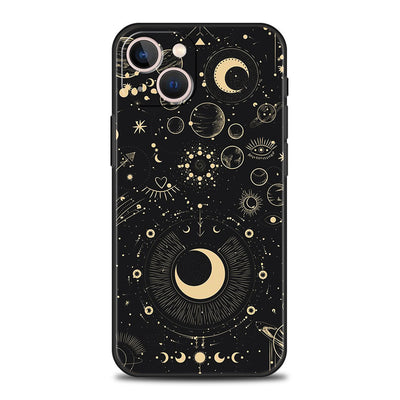 Olivenorma iPhone 13/14/15 Cute Sun Moon Design Phone Case