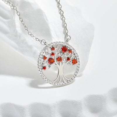 Olivenorma "Endless Growth" - Tree of Life Zircon Necklace