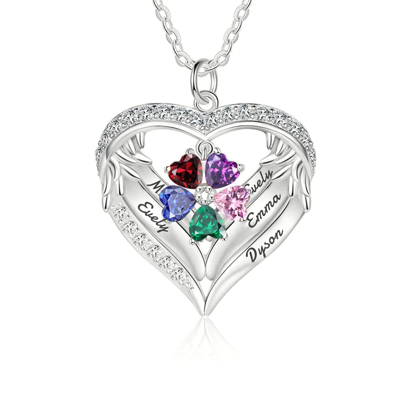 Olivenorma Personalized Birthstone Engraved Name Gift CZ Necklace