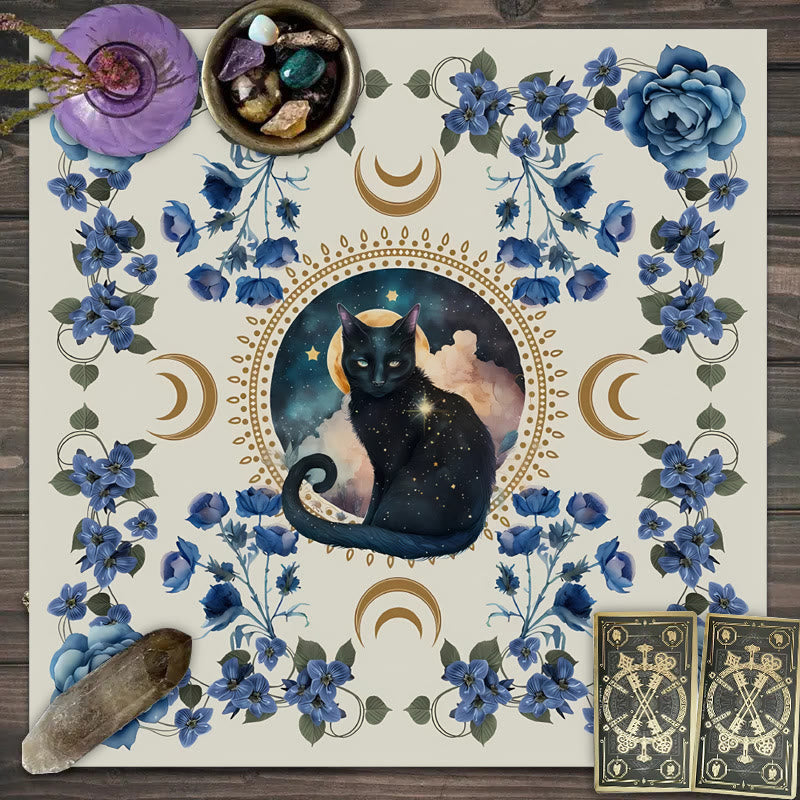 Olivenorma God Sign Cat Divination Tarot Tablecloth