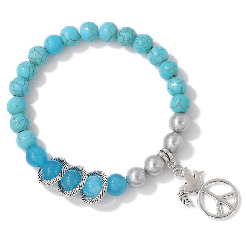 Olivenorma "Embrace Peace" - Peace Dove Crystal Bracelet