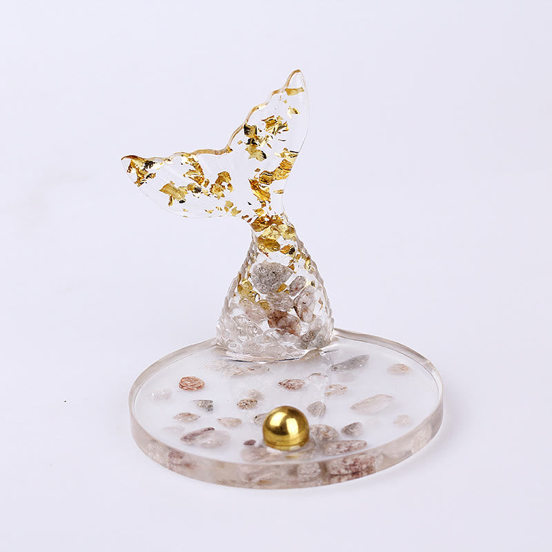 Olivenorma Crystal Gravel Glue Mermaid Tail Phone Holder Decoration