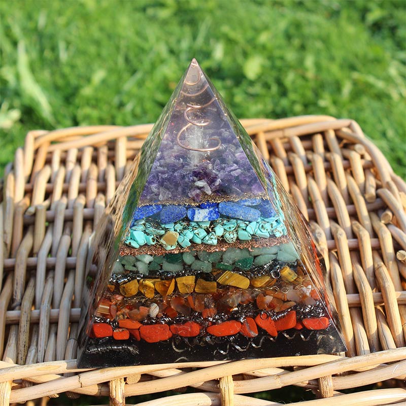 Olivenorma Natural Chakra Peaceful Orgone Pyramid