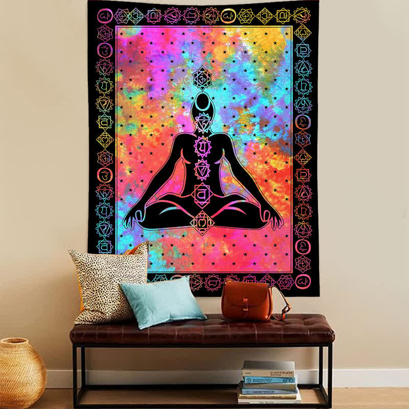 Meditation Vintage Wall Hanging Tapestry