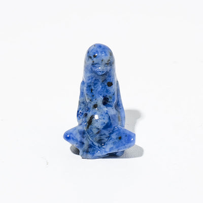 Olivenorma Natural Rough Stone Goddess Gaia Carving Gemstone Decoration - Blue Aventurine - image 24