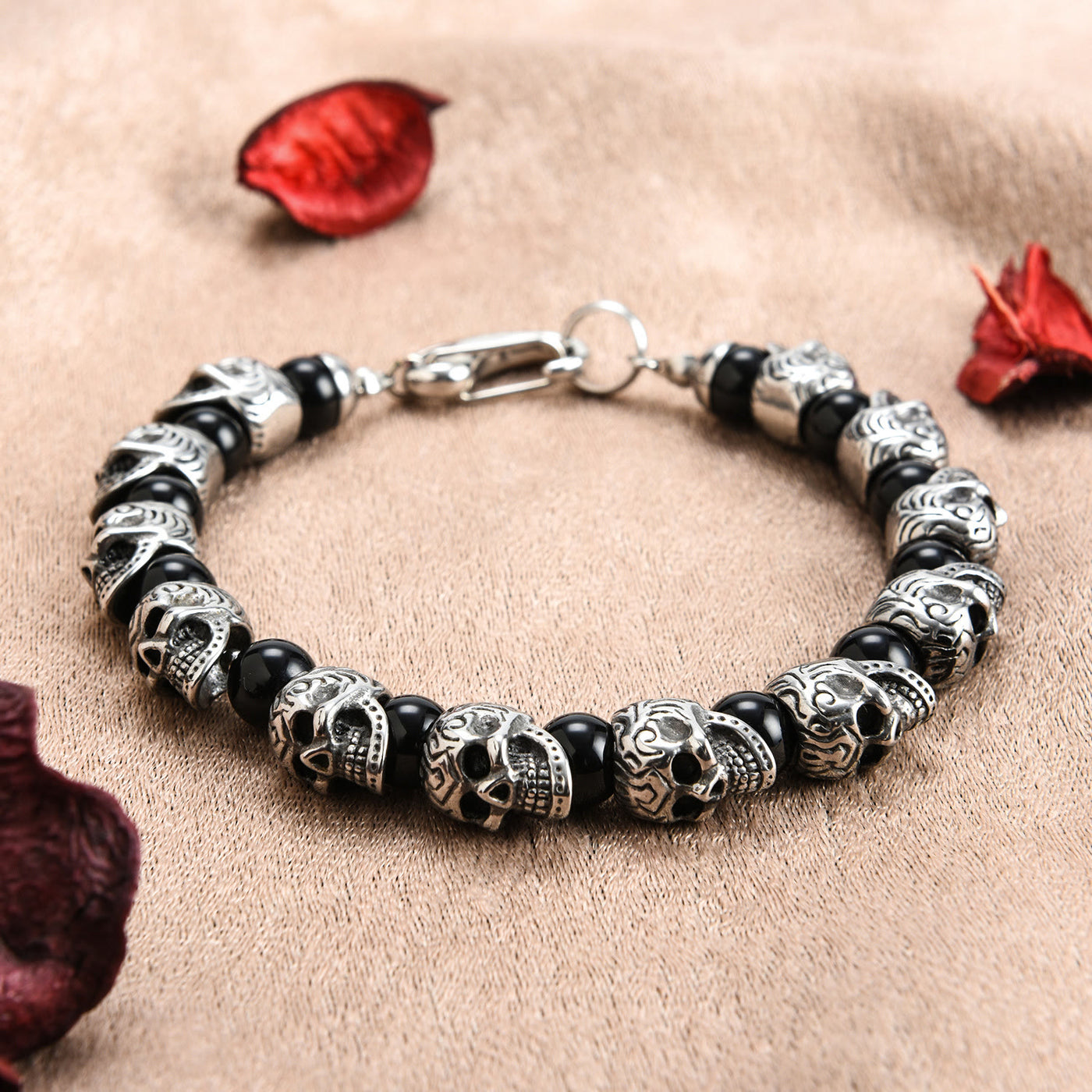 Olivenorma Natural Tiger Eye Handmade Stainless Steel Bracelet