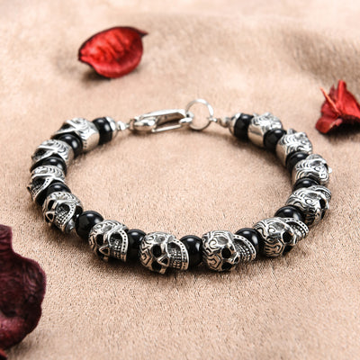 Olivenorma Natural Tiger Eye Handmade Stainless Steel Bracelet