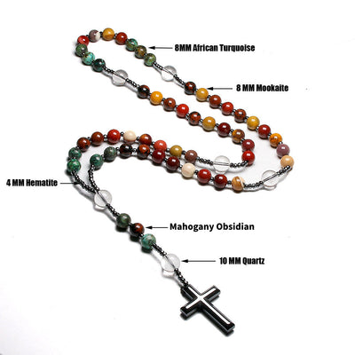 Olivenorma Natural Mookaite Beads Rosary Mala Necklaces