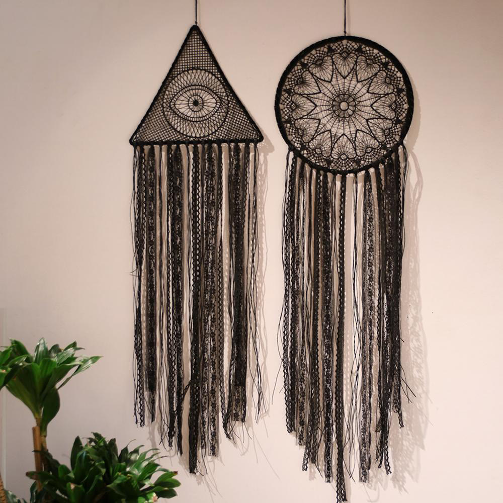 Olivenorma Evil Eye Woven Triangle Tassel Dream Catcher