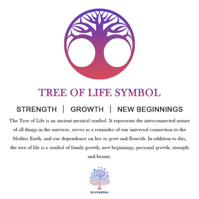 Olivenorma Chakra Stone Wrap Tree Of Life Wind Chime