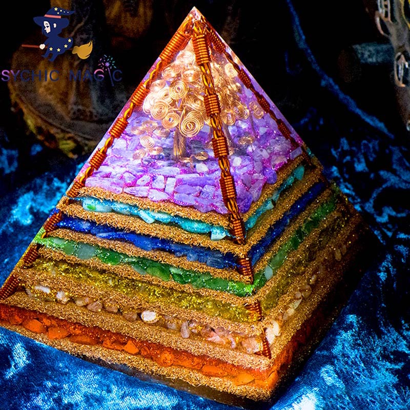 Olivenorma Chakra Tree Of Life Orgone Pyramid