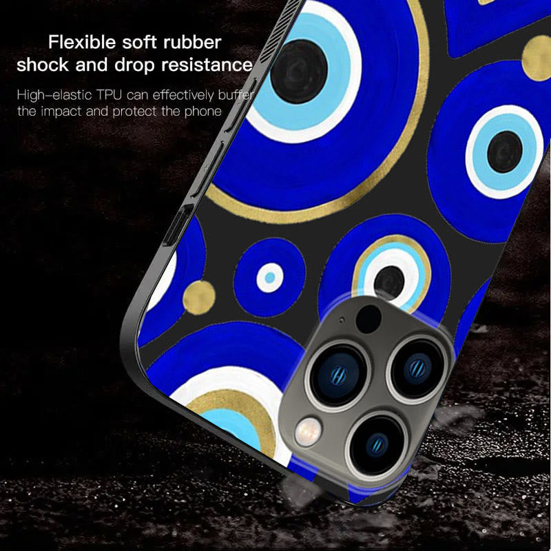 Olivenorma Blue Evil Eye Hamsa Phone Case for iPhone 13/14/15