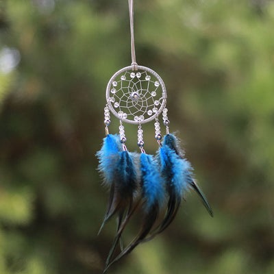 Olivenorma Clear Crystal Meditation Dream Catcher Ornament