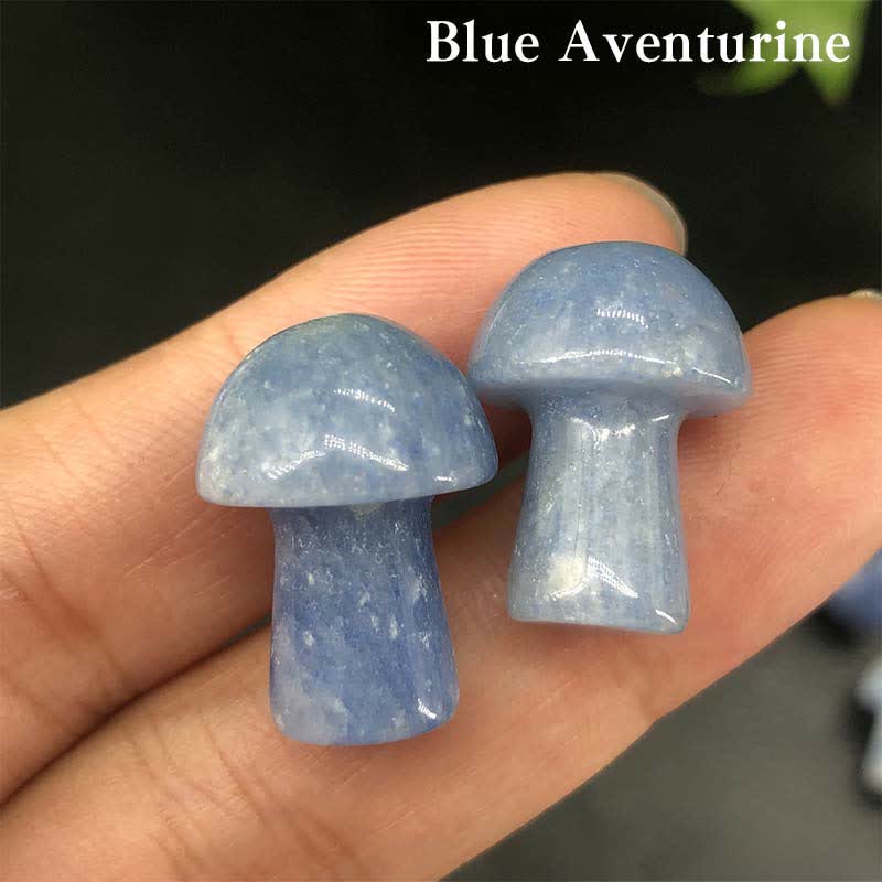 Olivenorma Natural Crystal Mini Mushroom Decoration