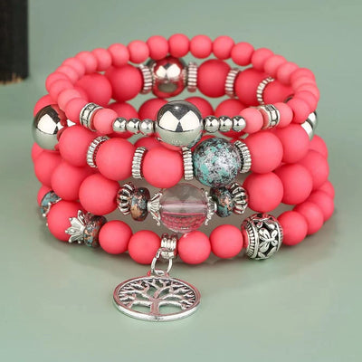 Olivenorma Bohemia Tree Of Life Beaded Bracelet Set