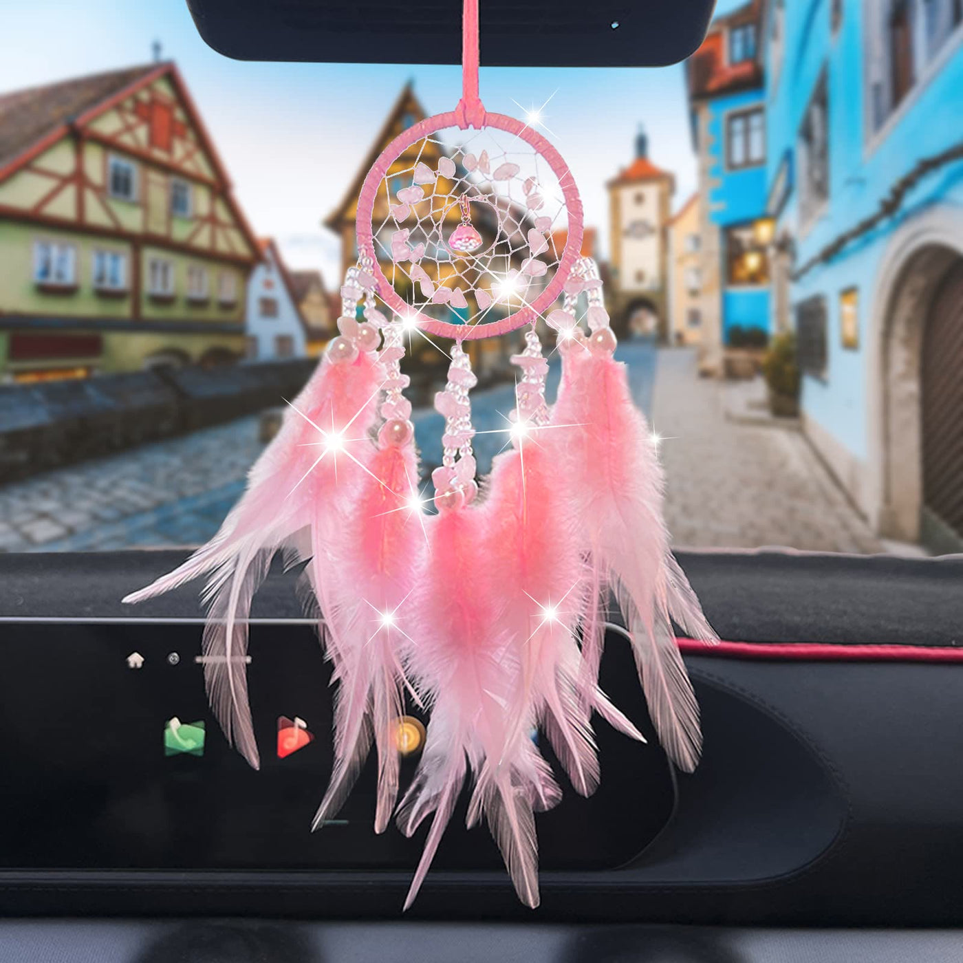 Olivenorma Car View Mirror Hanging Handwoven Dream Catcher