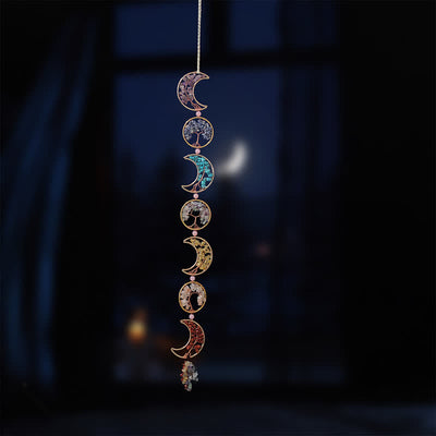 Olivenorma Chakra Stone Wrap Tree Of Life Wind Chime