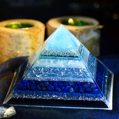 Olivenorma "Keep Peace" Lapis Lazuli Orgone Pyramid