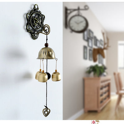 Olivenorma Retro Metal Wall Mounted Magnet Doorbell Wind Chime