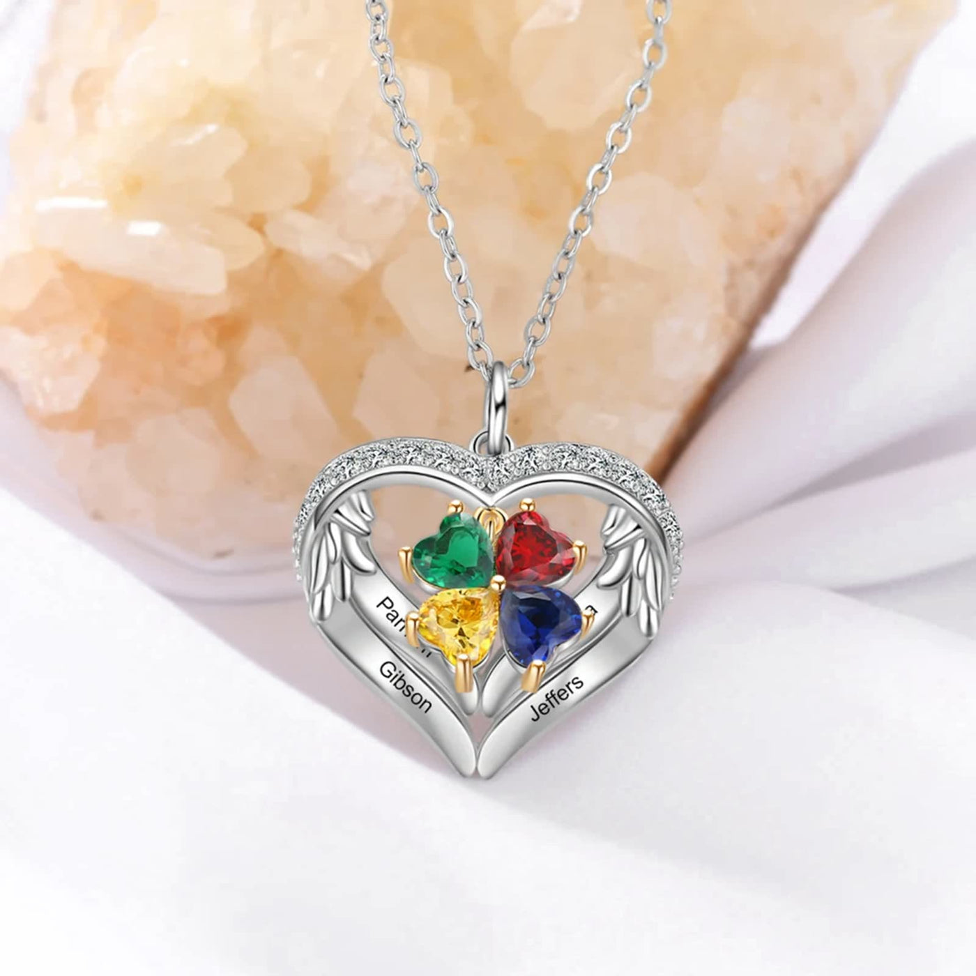 Olivenorma Personalized Birthstone Engraved Name Gift CZ Necklace