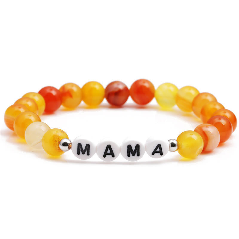 Olivenorma "For Mom" - Yellow Agate Love Bracelet