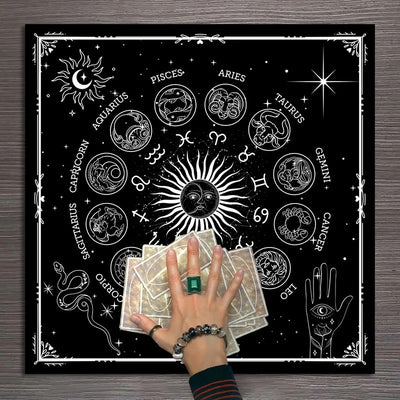 Olivenorma 12 Constellations Zodiac Signs Tarot Tablecloth