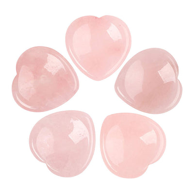 Olivenorma Rose Quartz Heart Thumb Worry Stone